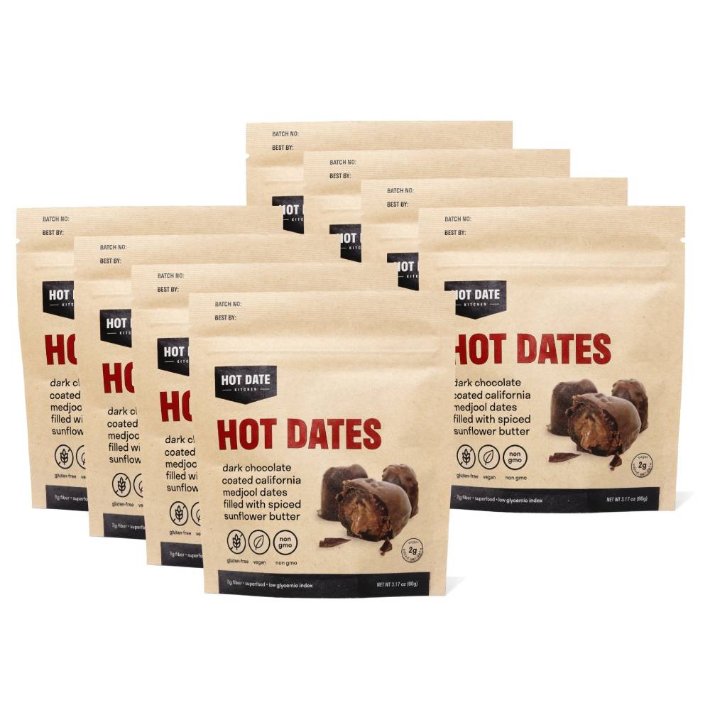 Spiced Dark Chocolate Stuffed Medjool Dates - 8 Pack