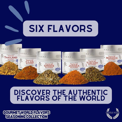 Cuisines of the World Gourmet Seasonings Collection - 6 Tins