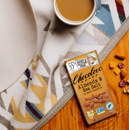 Chocolove Almonds & Sea Salt In Dark Chocolate (12x3.2Oz)-1