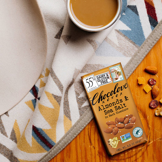 Chocolove Almonds & Sea Salt In Dark Chocolate (12x3.2Oz)-1