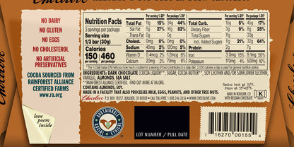 Chocolove Almonds & Sea Salt In Dark Chocolate (12x3.2Oz)-2