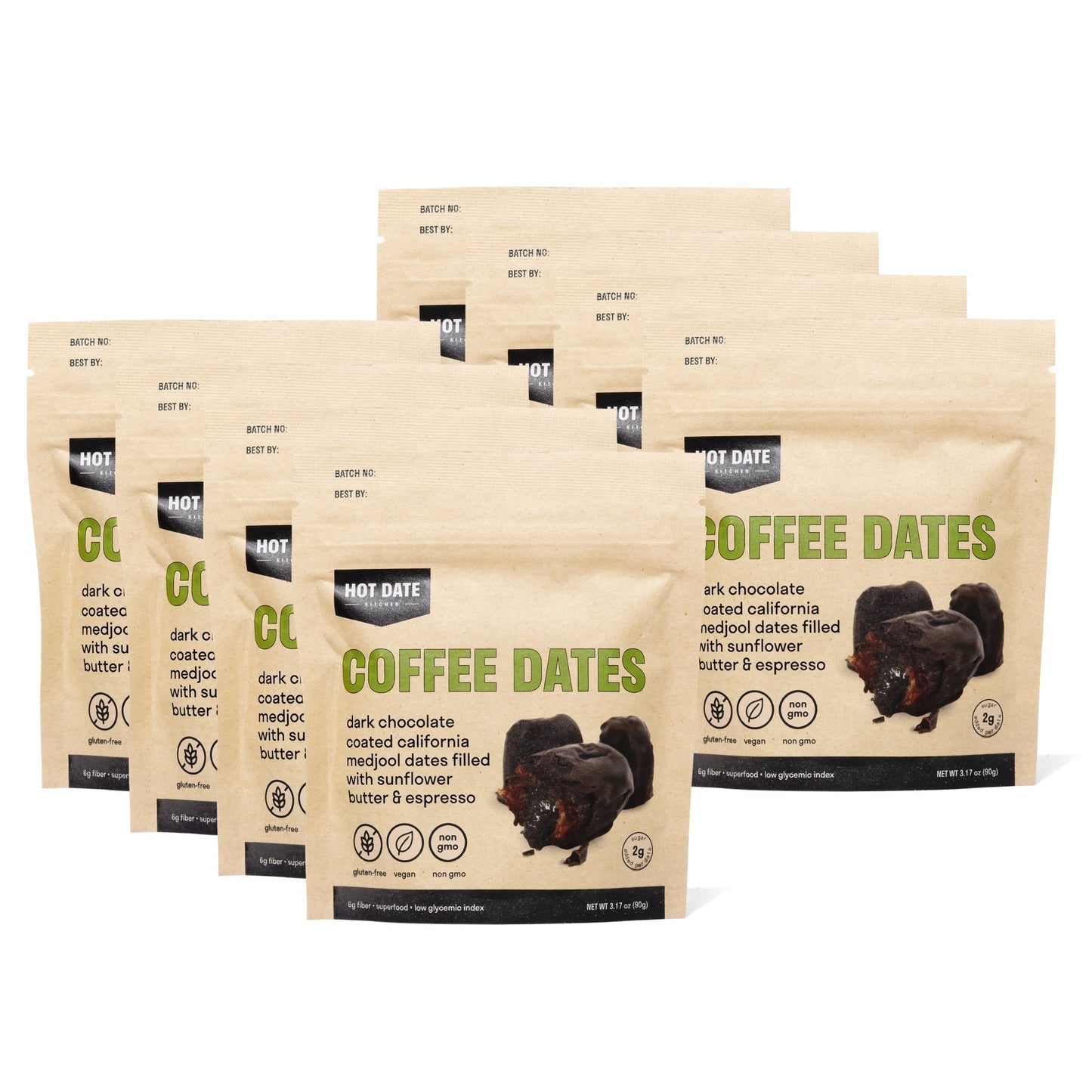Coffee Dark Chocolate Medjool Dates - 8 Pack-0