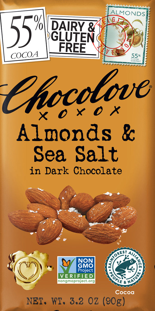 Chocolove Almonds & Sea Salt In Dark Chocolate (12x3.2Oz)-0
